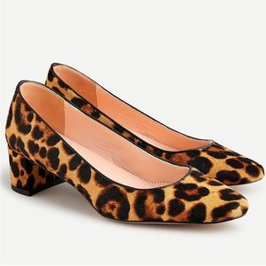 J. Crew Kate Calf Hair Classic Block Heel Pump